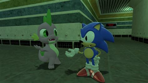Classic Sonic Chatting With Spike By Sp19047 On Deviantart