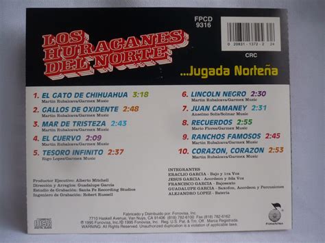 Cd Los Huracanes Del Norte Jugada Norteña 14900 En Mercado Libre