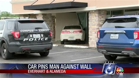 Car Pins Man Against Wall Youtube