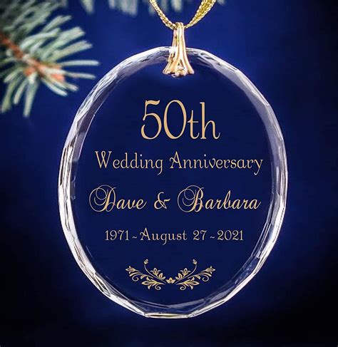 Gold 50th Golden Wedding Anniversary Personalized Keepsake