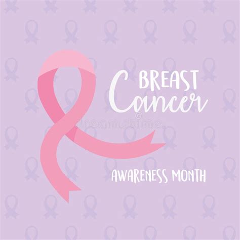 Breast Cancer Awareness Pink Ribbon Fight Campaign Vector Design Stock