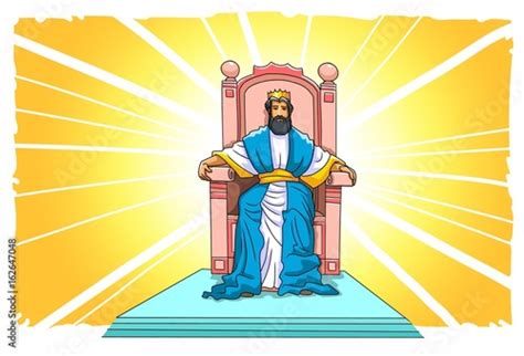 Jesus Sits On His Throne In Heaven Stock Illustration Adobe Stock