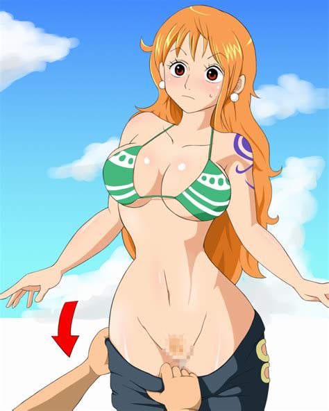 Rule 34 Bra Breasts Censored Hairy Pussy Lingerie Nami One Piece Pants Post Timeskip Pubes