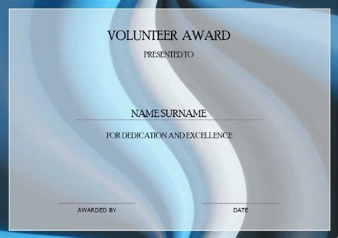 Volunteer Award Mydraw