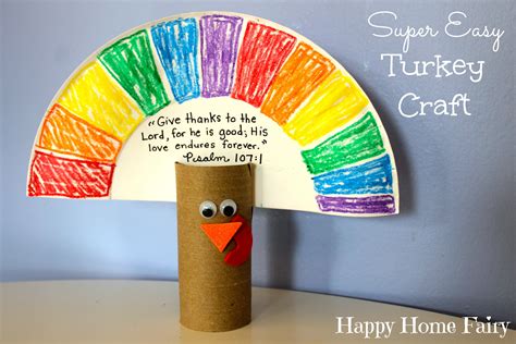 Super Easy Turkey Craft Happy Home Fairy