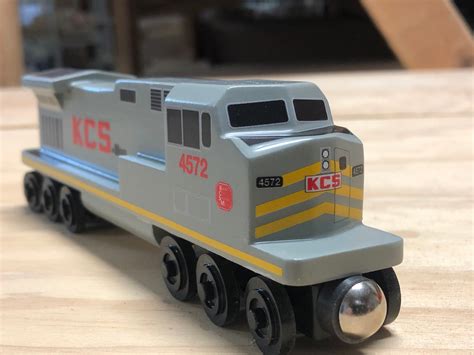 kansas city southern gray c 44 diesel engine toy train the whittle shortline railroad wooden