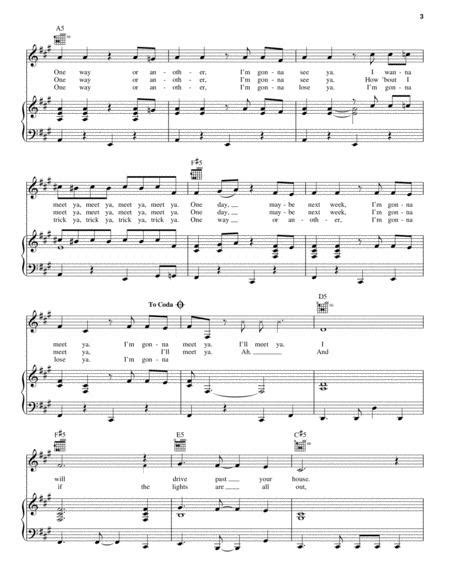 One way or another.ttf copyright: One Way Or Another By Blondie - Digital Sheet Music For Piano/Vocal/Guitar - Download & Print HX ...