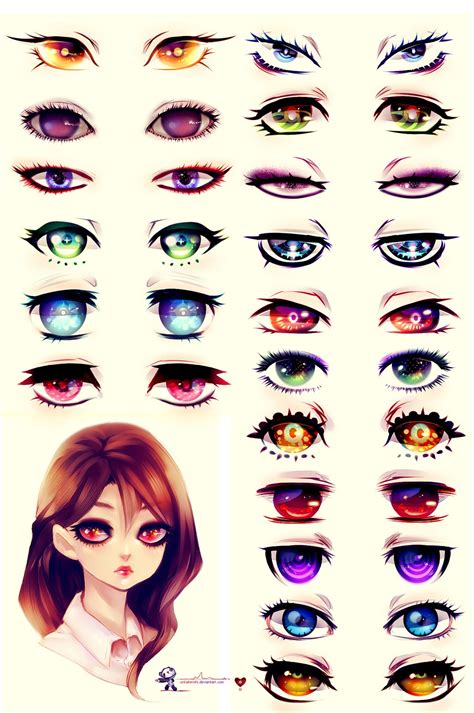 Anatoref — Manga Eyes Top Image Row 2 Left Right Row 3 Anime