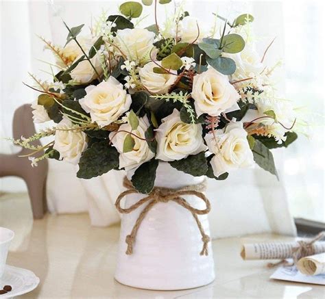 artificial flowers in vase for dining table Table centerpieces centerpiece floral small arrangements branches wedding tall vase glass dining flowers candles flower extravagant arrangement tree decorations create