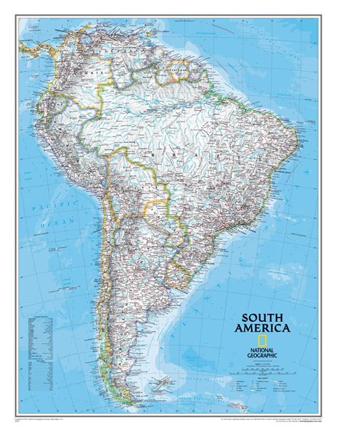 National Geographic Map South America National Geographic Maps