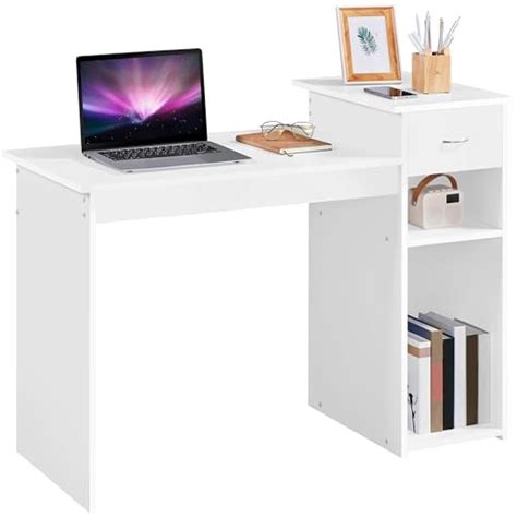 Buy Yaheetech Small White Computer Desk Compact Study Pc Laptop Table
