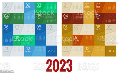 Vetores De Planejador De Calendário Para 2023 Modelo De Calendário Para