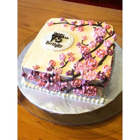 Cherry Blossom Birthday Cake Decorated Cake By Cakesdecor