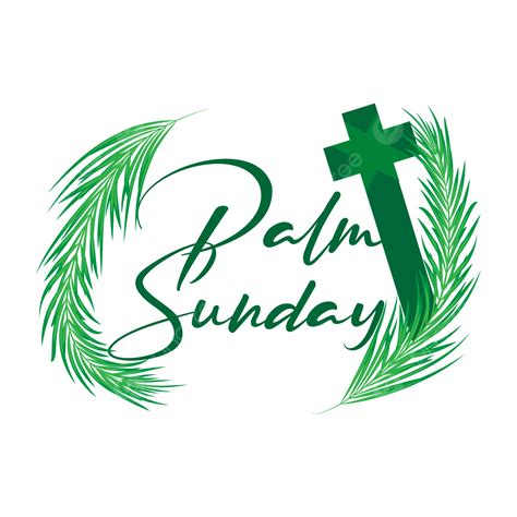 Palm Sunday Vector Hd Png Images Palm Sunday Cross Creative Label