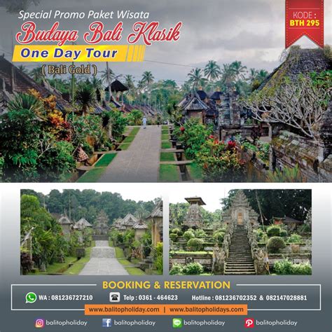 Paket Wisata Budaya Bali Klasik Special Tour Desa Tradisional Penglipuran