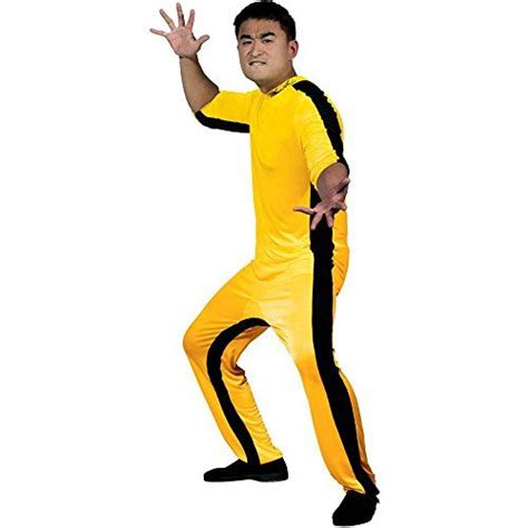 Licensed Bruce Lee Yellow Jumpsuit Adult Costume Bruce Lee Games Halloween Costumes Cool