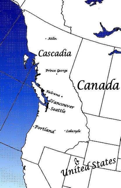 Map Of The Independent Nation Of Cascadia Imaginary Maps Celtic Heritage State Of Oregon