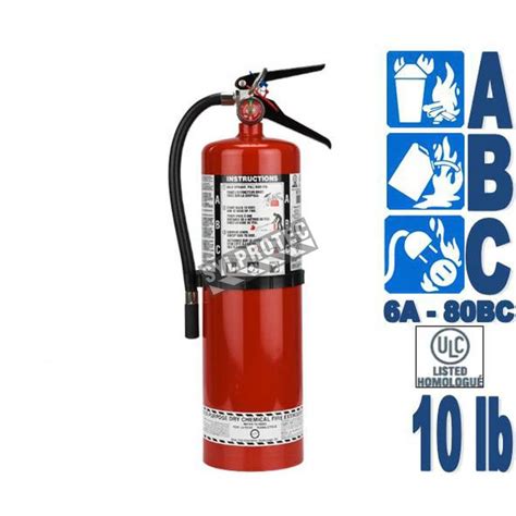 Portable Fire Extinguisher With Powder 20 Lbs Type Abc Ulc 10a 120 Bc With Wall