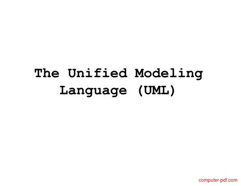 Pdf Unified Modeling Language Uml Free Tutorial For Beginners