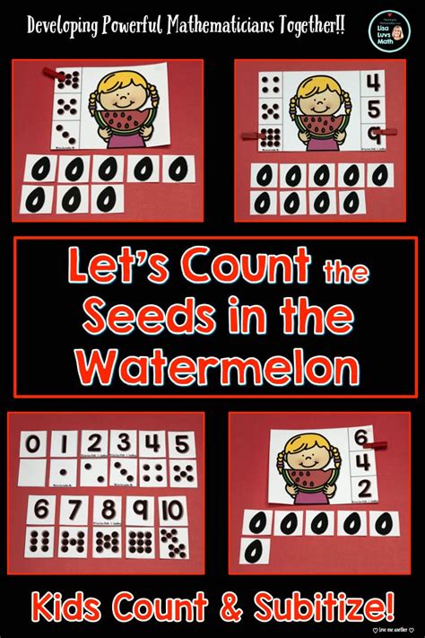 Number Sense Count And Subitize Clip It Lets Count The Watermelon