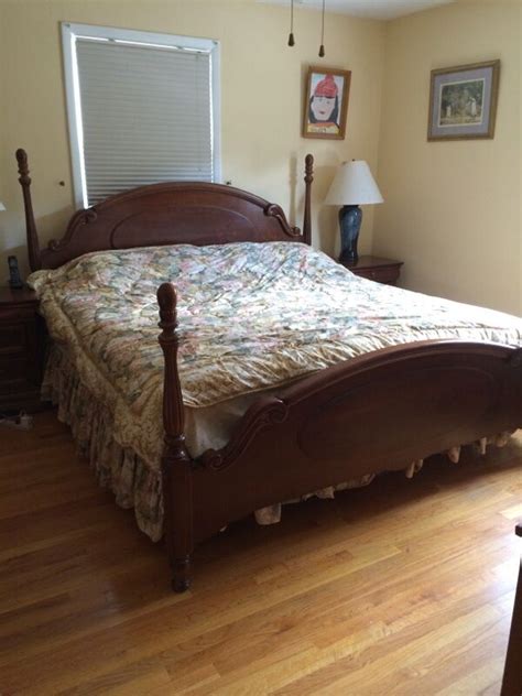 Beverly dark cherry wood master bedroom set canopy bedroom sets. 6 Piece Cherry Wood King size bed full bedroom set! | eBay