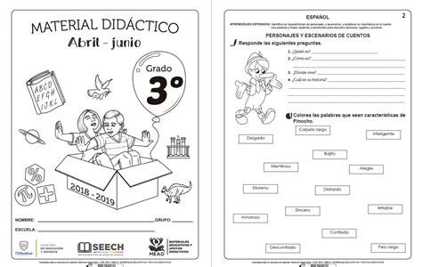 Ejercicios De Español Para Niños De 3 Grado De Primaria Niños