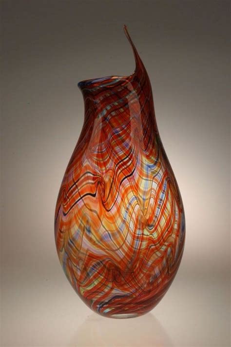 Hand Crafted Murano Art Glass Vase By Gianluca Vidal By Joseph Wright