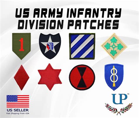 Embroidered Us Army Infantry Divisions Iron On Patches Etsy