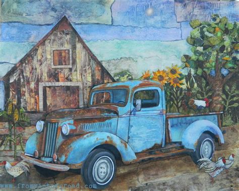 Old Rusty Truck Paintings Tanna Brill
