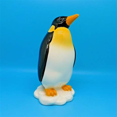 Emperor Penguin Figurine By Quon Quon Japan Porcelain Hand Painted 5 5