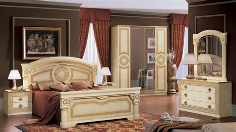 Italian classic aida bedroom set offers unique traditional style and black finish with gold design and hardware. Aida Ivory w/Gold, Camelgroup Italy, Classic Bedrooms ...