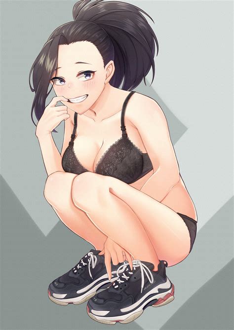 an interesting combo of lingerie and shoes my hero academia know your meme