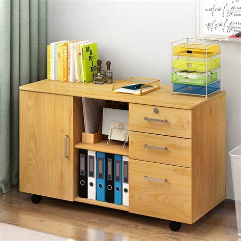 Lk1667 Wooden Office Cabinet File Storage Cabinet With Lock Floor Stand