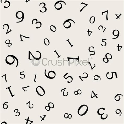 Mathematics Background Different Numbers Pattern Stock Vector