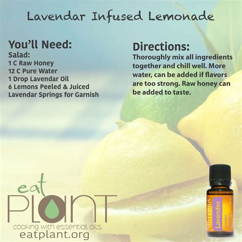 Lavender Infused Lemonade Infused Lemonade Doterra Essential Oils