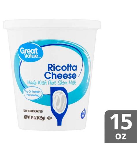 Great Value Ricotta Cheese 15 Oz