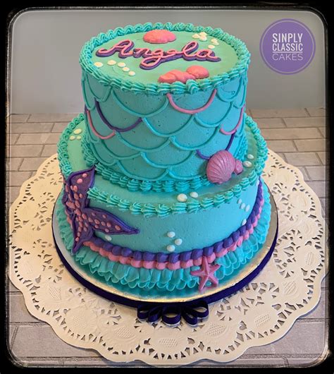 Mermaid Theme Cake Themed Cakes Mermaid Theme Birthday Cake Toppers