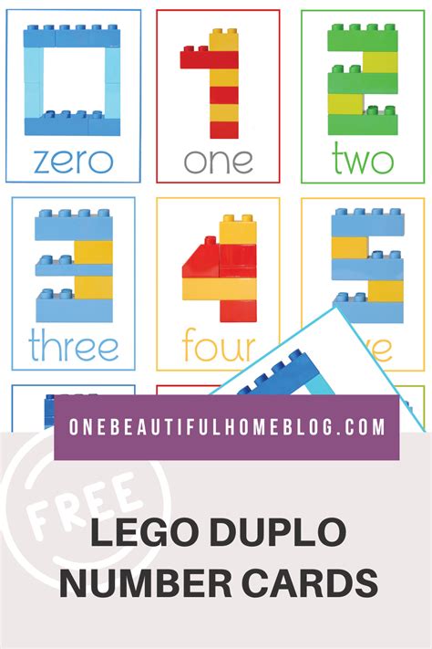 Lego Duplo Number Cards One Beautiful Home Number Cards