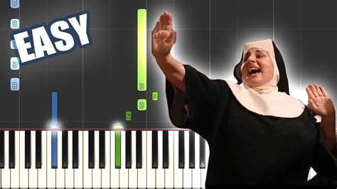 I Will Follow Him Sister Act Easy Piano Tutorial Sheet Music By Betacustic Youtube