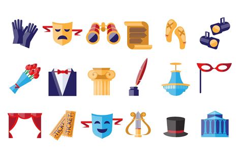 Theater Flat Icons Icons ~ Creative Market