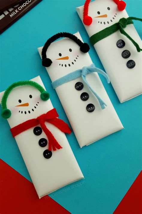 Snowman Candy Bar Wrapper Printable Via Centsableshop Christmas