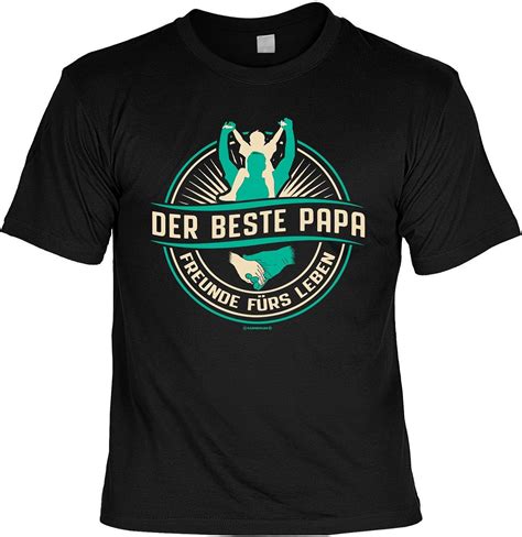 Vatertag T Shirt Für Herren Der Beste Papa Männer Shirts Schwarz