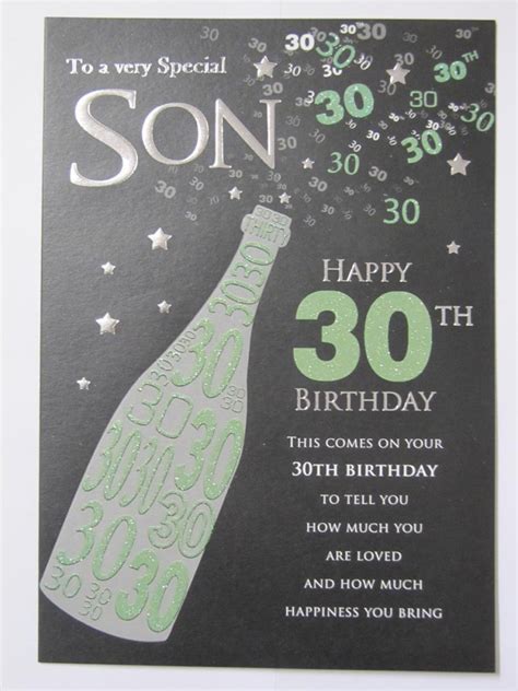 Happy 30th Birthday Son Greeting Card Ebay