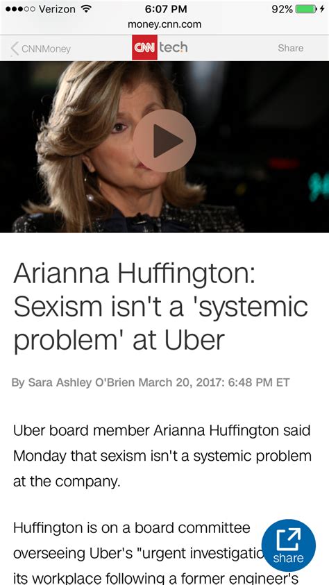 Uber Employees Are Questioning Arianna Huffingtons Role In The