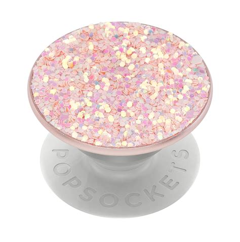 Popsockets Sparkle Rose Phone Grip In Off White Popsockets Pink
