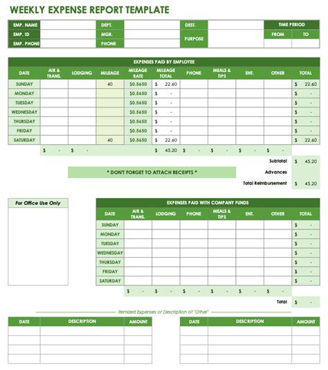 Monthly Expense Report Template Excel 3 Templates Example