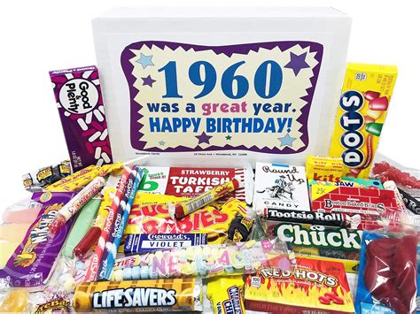 Woodstock Candy ~ 1960 60th Birthday T Box Nostalgic Retro Candy Mix