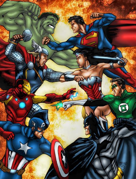 Avengers Vs Justice League By Marcbourcier On Deviantart