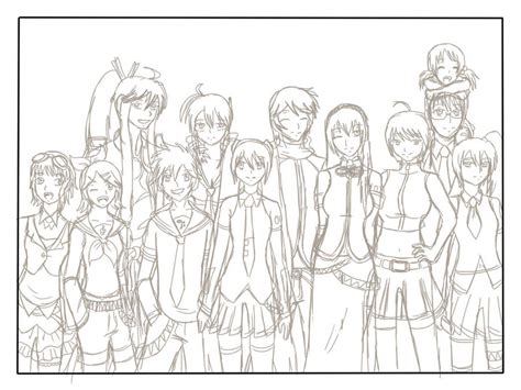 Vocaloid Group Rough Sketch By Animeartist569 On Deviantart