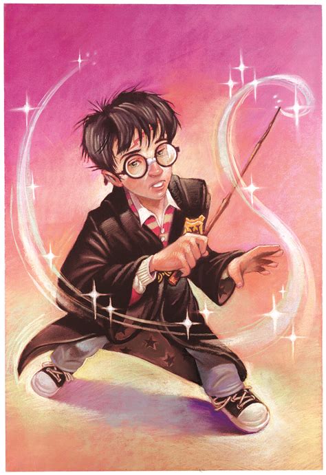 Harry Casts A Magical Spell Harry Potter Illustrations Harry Potter